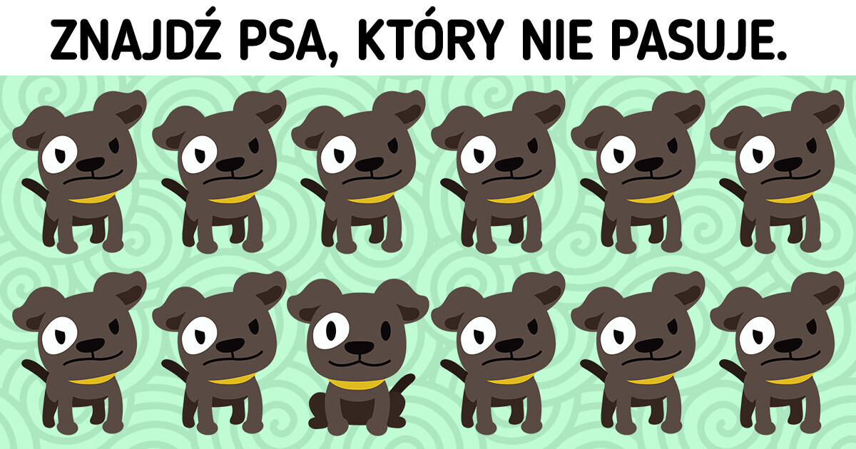 Test: Znajdź obrazek, który nie pasuje w mniej niż 7 sekund