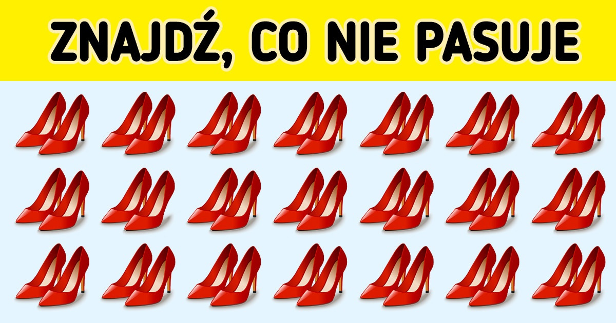 Znajdź 12 przedmiotów, które nie pasują do pozostałych, w jak najkrótszym czasie