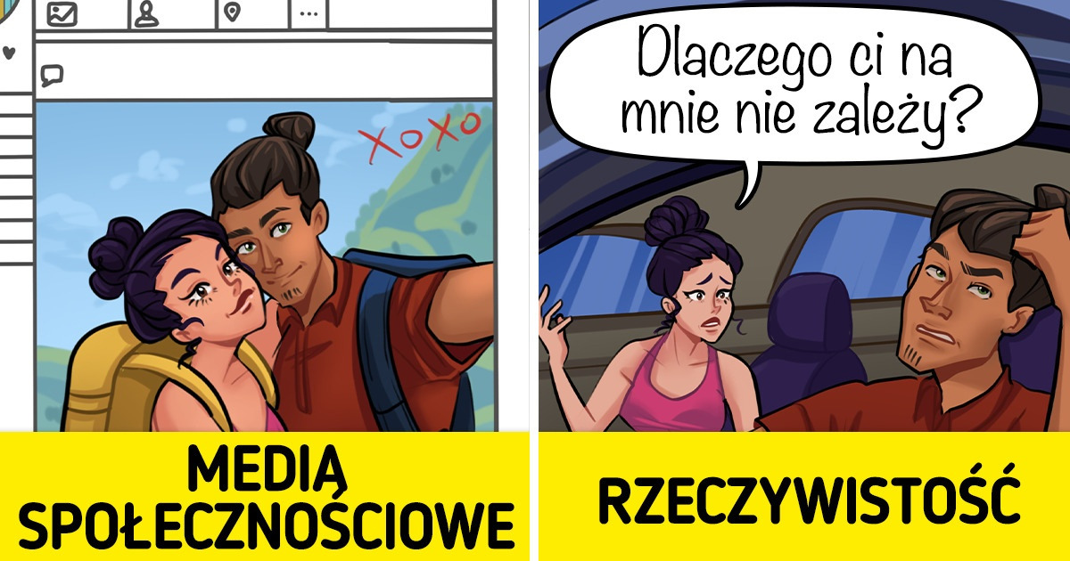 11 ilustracji pokazujących, że to, co widzimy w mediach społecznościowych, to tylko iluzja
