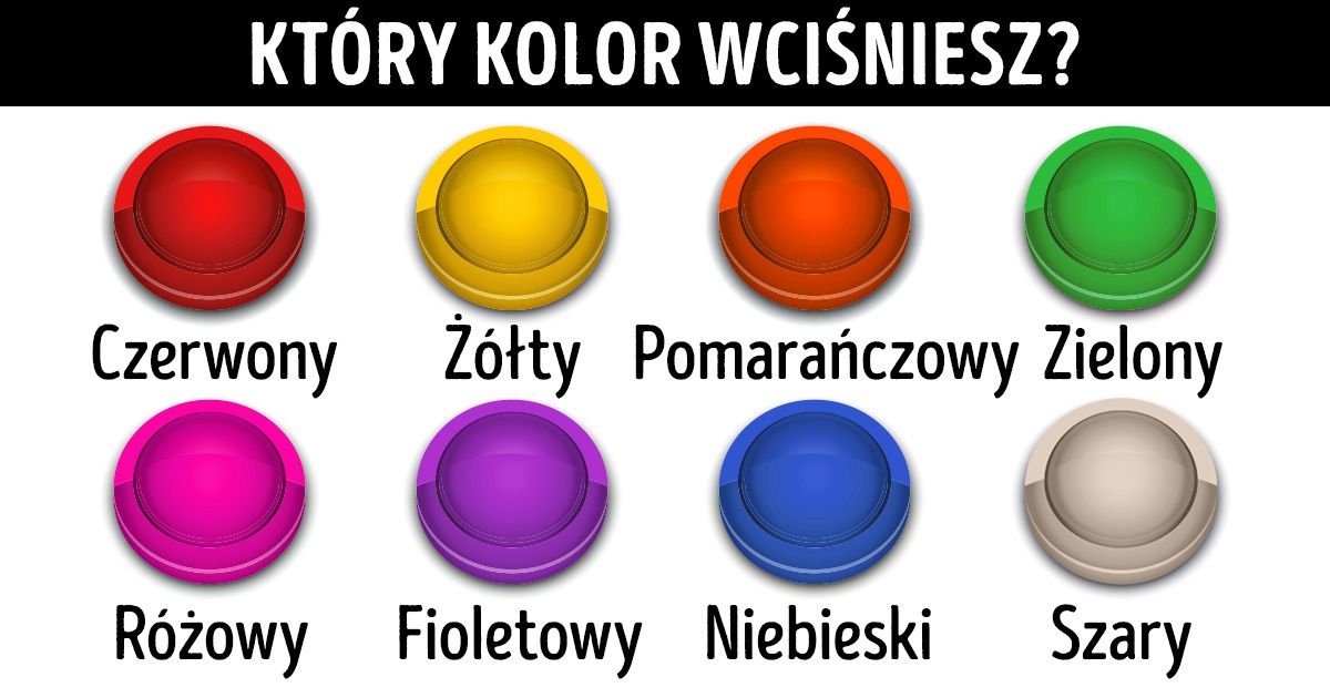 Który przycisk naciśniesz, żeby dokonać pozytywnej zmiany w swoim życiu? Odpowiedź wyjawi, co czujesz