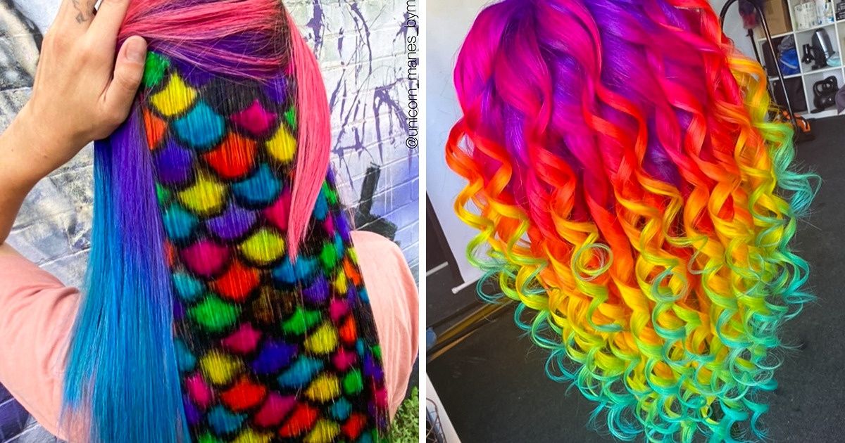 Fryzjer z Australii zmienia włosy w grzywy jednorożca i obdarowuje ludzi porcją tęczy Fryzjer z Australii zmienia włosy w grzywy jednorożca i obdarowuje ludzi porcją tęczy