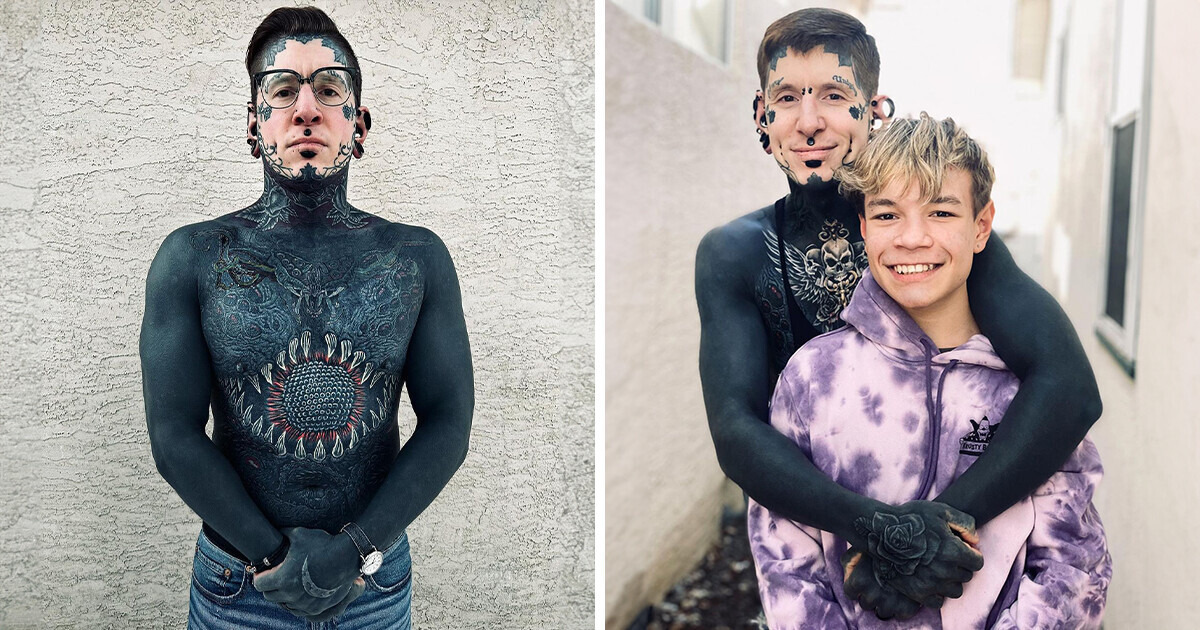 Ludzie mówią, że należy odebrać mi syna, ponieważ zakryłem 95% mojego ciała tatuażami