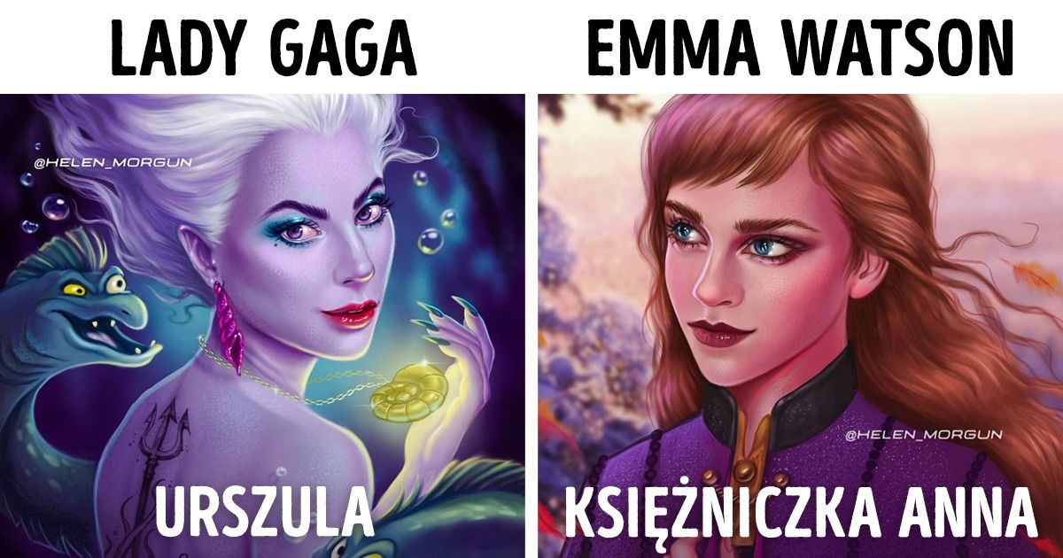 30 gwiazd przedstawionych jako nasze ulubione postacie z bajek