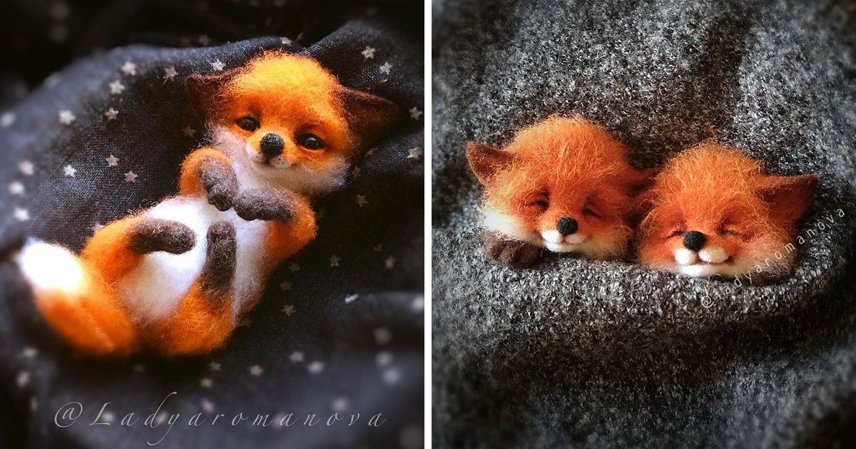 Artystka tworzy z filcu małe uśmiechnięte zwierzątka, które można nosić w kieszeni płaszcza