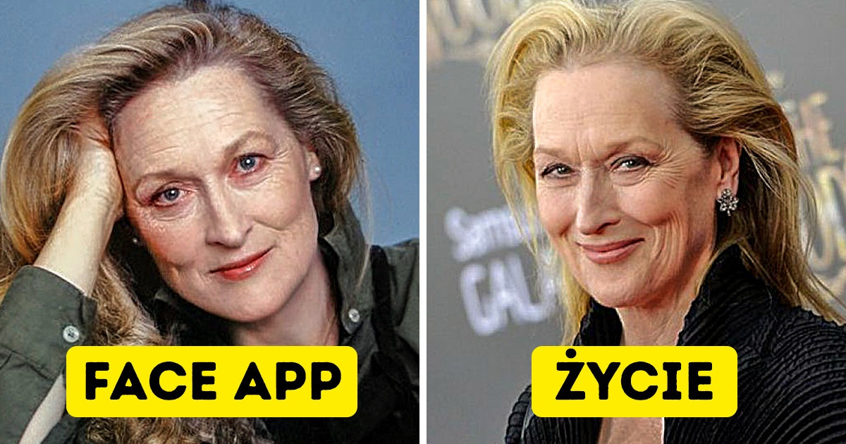 Użyliśmy postarzających filtrów na 14 dawnych zdjęciach celebrytów i porównaliśmy je z ich prawdziwym wyglądem Użyliśmy postarzających filtrów na 14 dawnych zdjęciach celebrytów i porównaliśmy je z ich prawdziwym wyglądem