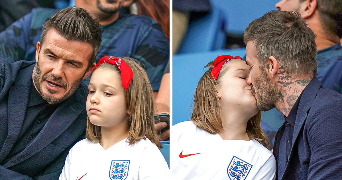 David Beckham wyjaśnia, dlaczego całuje swoją 11-letnią córkę w usta