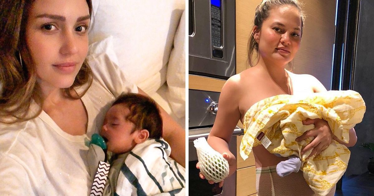 12 sławnych mam, które nie udają, że są idealne i pokazują swoje prawdziwe życie