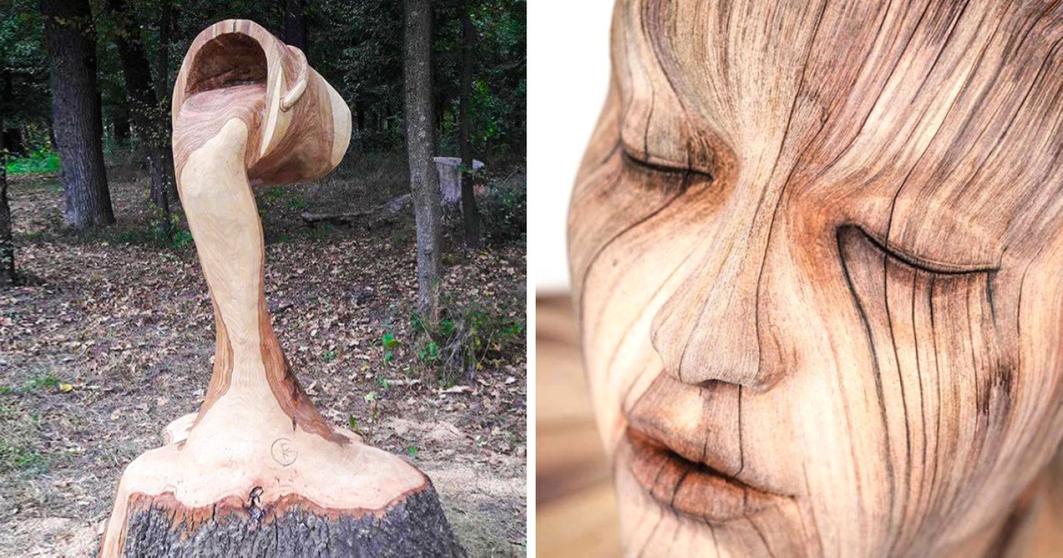 16 niesamowicie realistycznych drewnianych rzeźb. Aż ciarki przechodzą!
