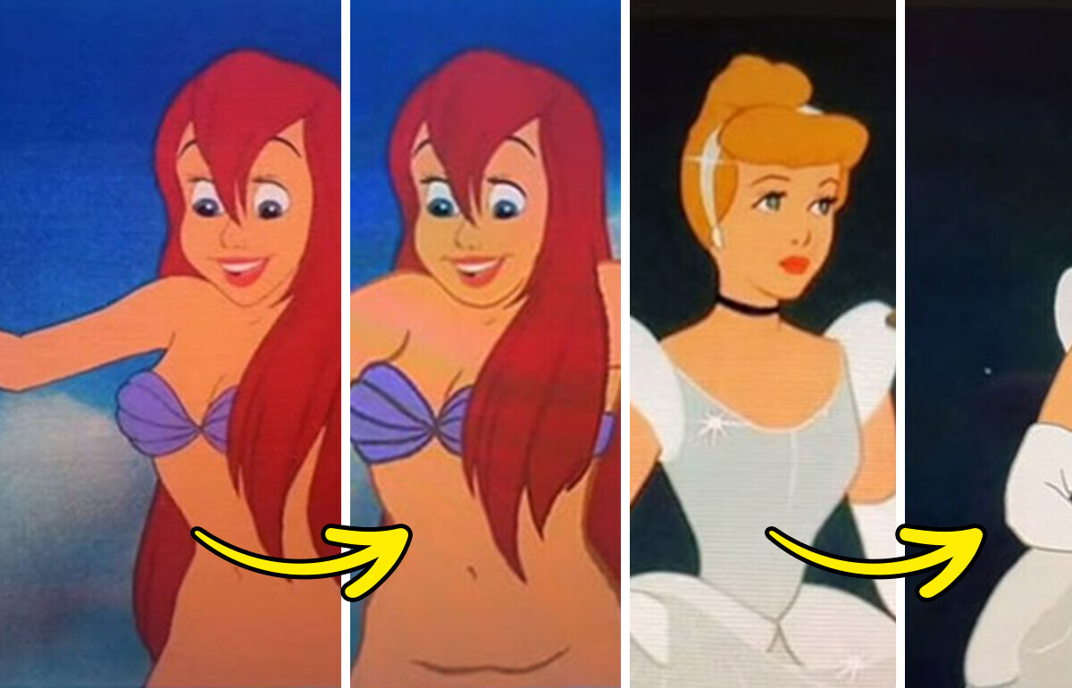 Ilustratorka przedstawia bohaterów Disneya z realistycznymi sylwetkami. Efekt zaskakuje