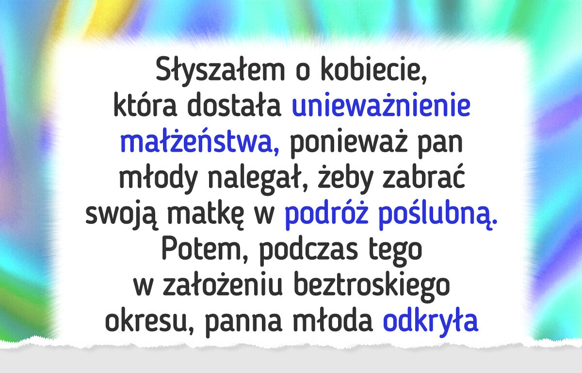 Co ich w ogóle podkusiło do ślubu? 15 historii rozwodowych, które wywołują śmiech przez łzy Co ich w ogóle podkusiło do ślubu? 15 historii rozwodowych, które wywołują śmiech przez łzy