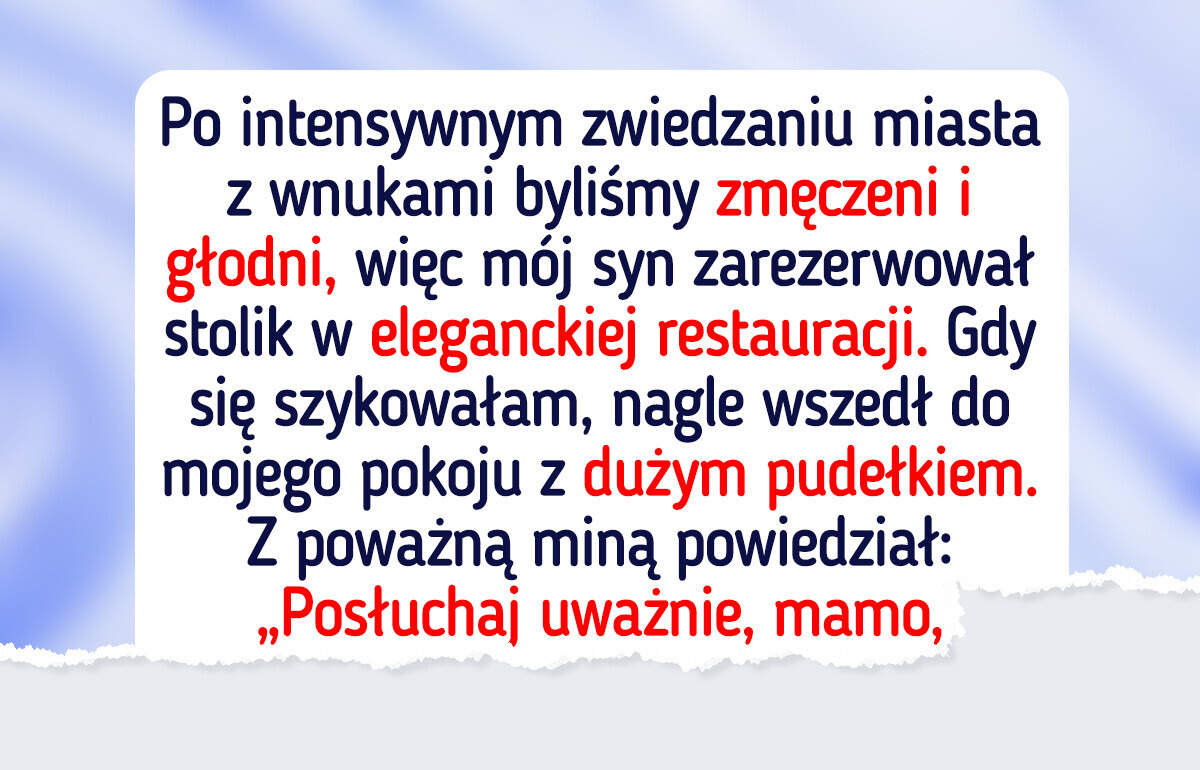 Syn potwornie mnie upokorzył i rodzinne wakacje nagle dobiegły dla mnie końca