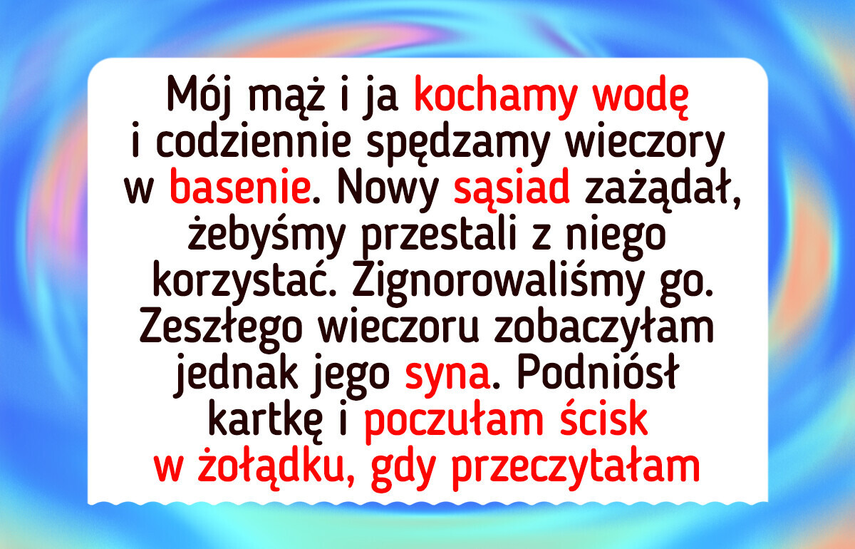 Nie zamierzam przestać korzystać z basenu, bo sąsiad tego żąda — to mój dom i moje zasady