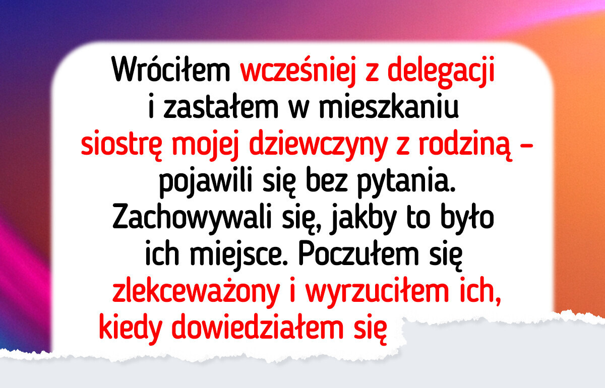 Wyrzuciłem siostrę dziewczyny, a jej rodzina teraz zmusza mnie do przeprosin