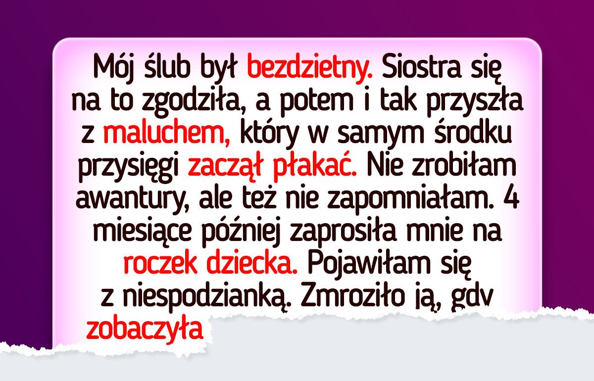 Siostra złamała moją ślubną zasadę — więc zaserwowałam jej perfekcyjną zemstę
