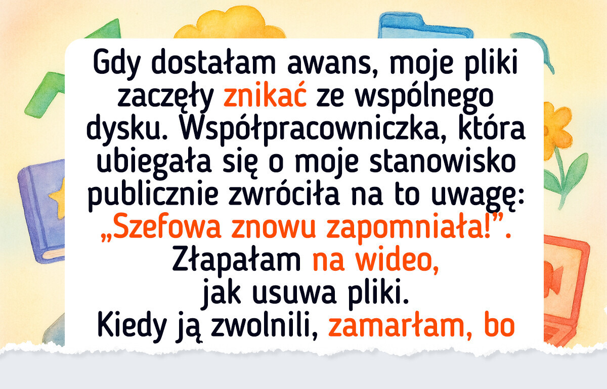 Złapałam współpracowniczkę na gorącym uczynku, ale teraz żałuję