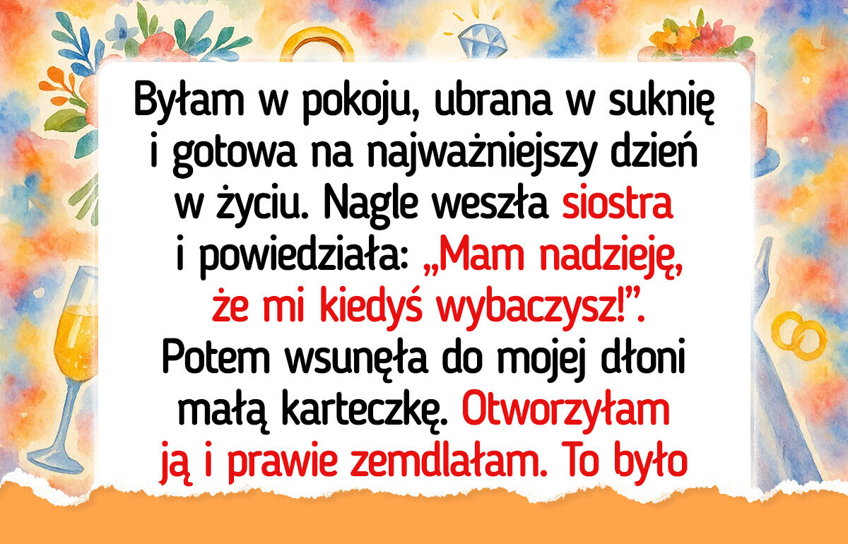 Zostawiłam narzeczonego tuż przed ślubem. Wszystko przez wyznanie mojej siostry