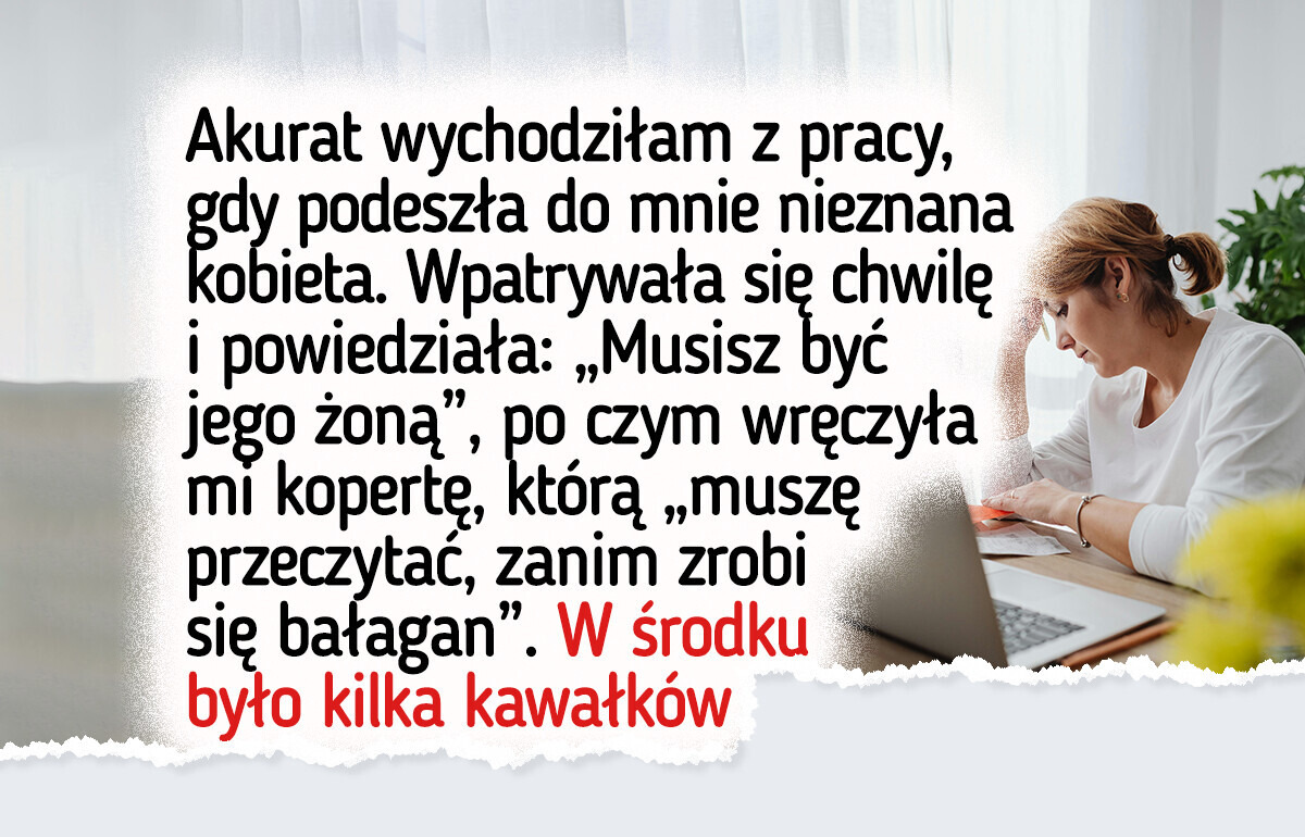 Była mojego męża mnie zaczepiła — i pokazała mi coś, czego on nigdy nie chciał ujawnić