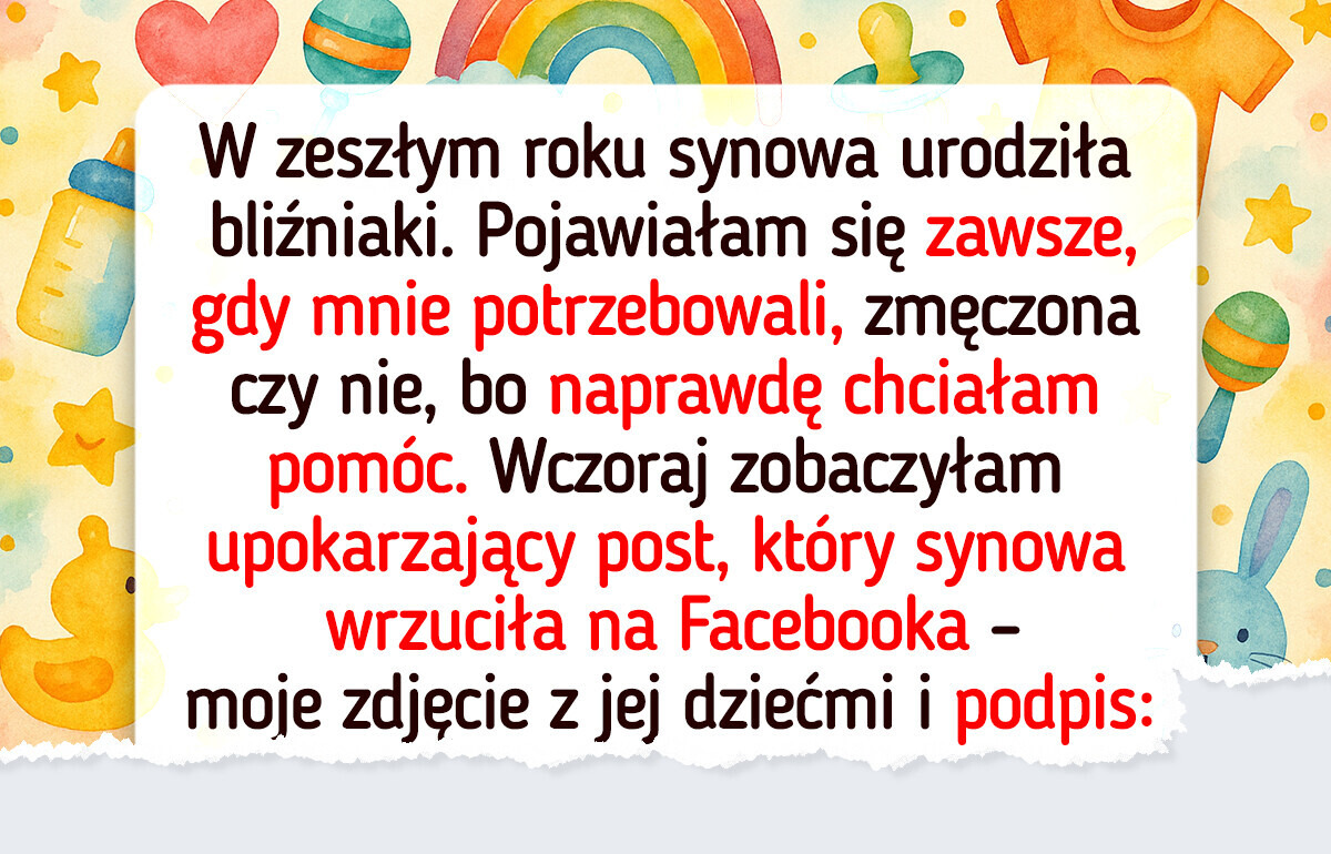 Odmówiłam opieki nad wnukami — jestem babcią, nie chodzącym przedszkolem