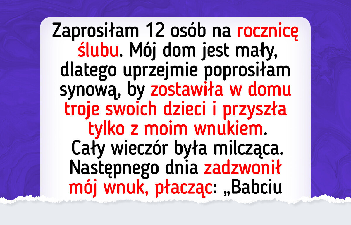 Miałam do synowej tylko jedną prośbę. Jej reakcja mnie zaskoczyła Miałam do synowej tylko jedną prośbę. Jej reakcja mnie zaskoczyła