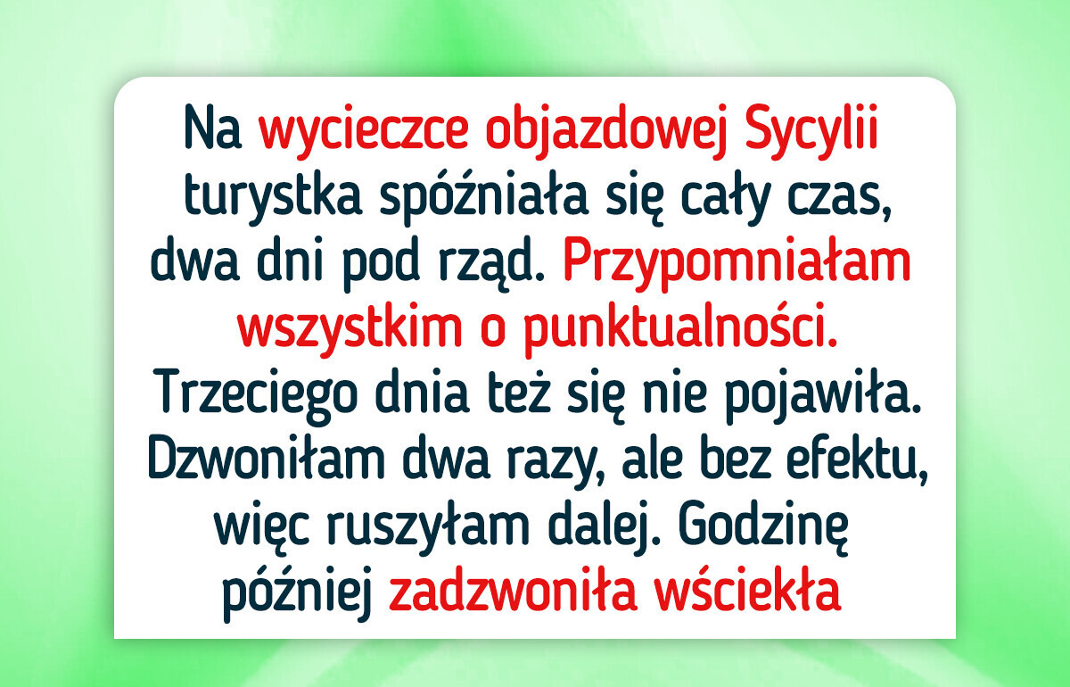 Nie obudziłam turystki — jestem przewodniczką, nie nianią