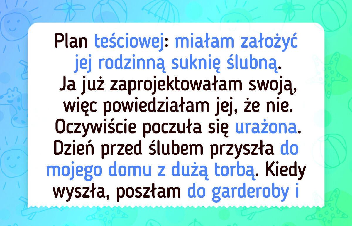 Suknia za suknię — historia walki panny młodej i przyszłej teściowej