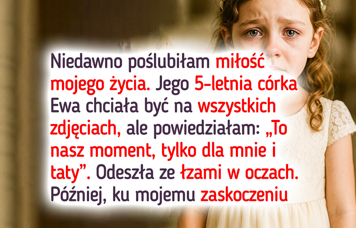 To był mój ślub, moje zasady — dlatego pasierbicy nie ma na zdjęciach
