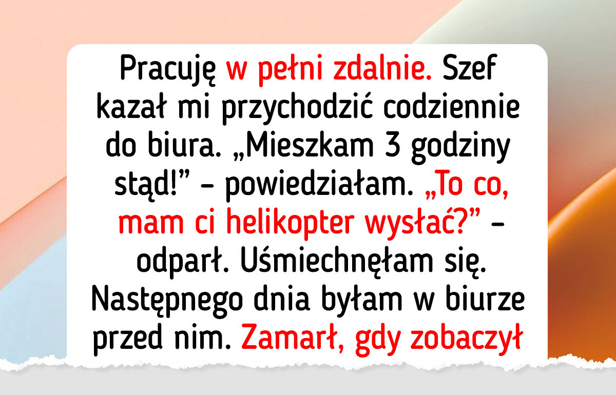 Szef kazał mi wrócić do biura. Odmówiłam — teraz sprawą zajmuje się HR