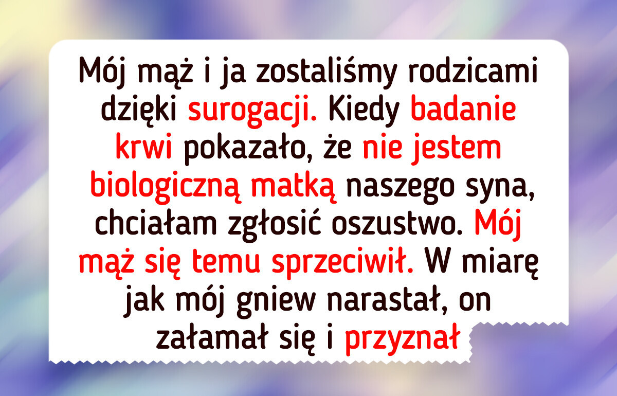 Test DNA ujawnił, że nie jestem matką mojego syna Test DNA ujawnił, że nie jestem matką mojego syna