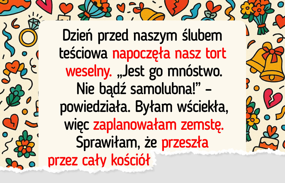 Teściowa zniszczyła nasz drogi tort weselny — ale zemsta była słodka Teściowa zniszczyła nasz drogi tort weselny — ale zemsta była słodka