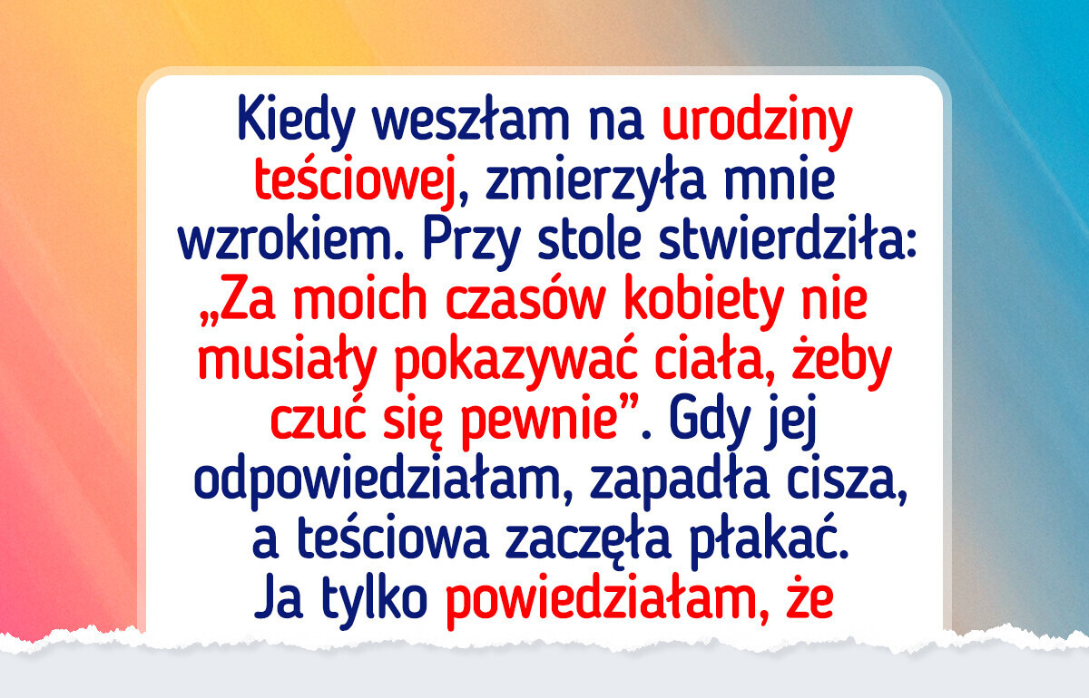 Teściowa skomentowała mój strój, ale nie była gotowa na moją ripostę