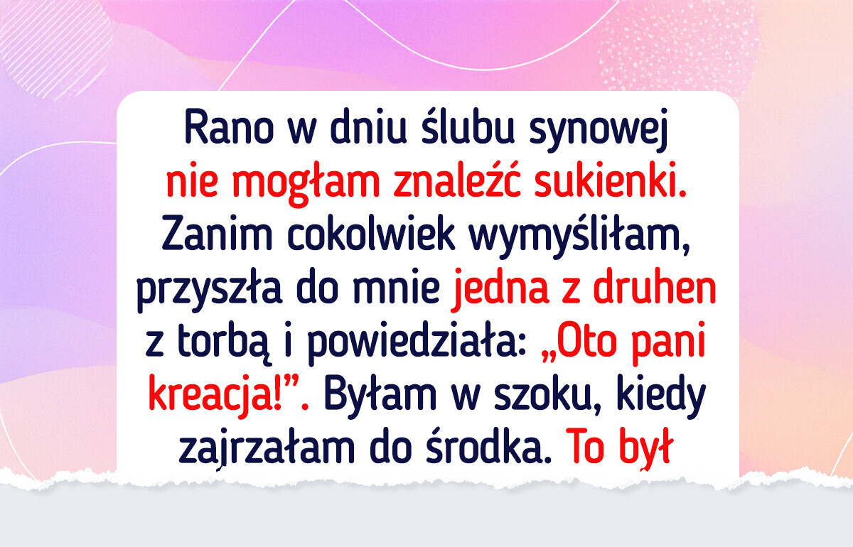 Synowa wykorzystała swój ślub, żeby wyśmiać mój styl ubierania