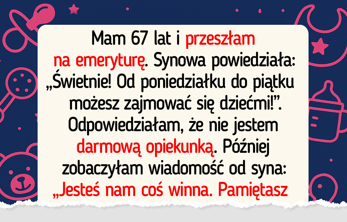 Odmawiam marnowania emerytury na opiekę nad wnukami