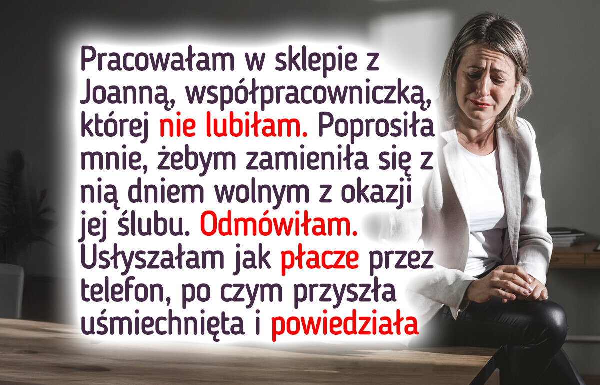 Nie chciałam poświęcić swojego dnia wolnego — teraz ponoszę konsekwencje