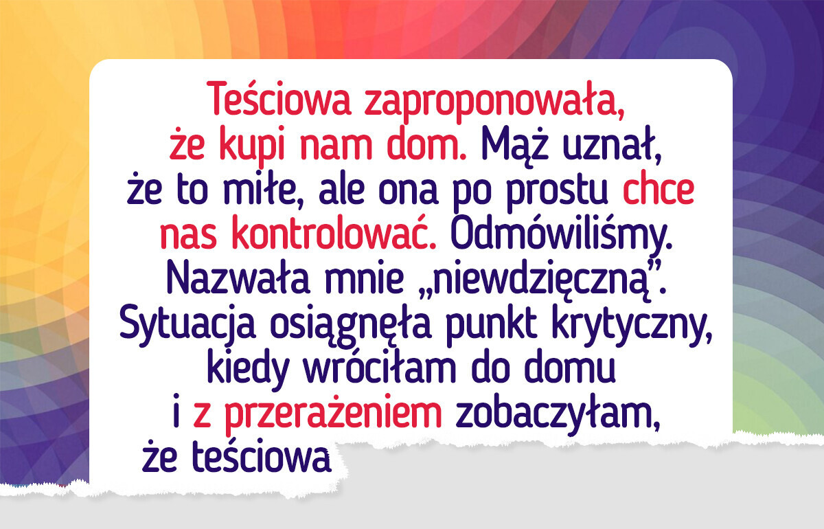 Teściowa stała się trzecią osobą w naszym małżeństwie, a mój mąż nic z tym nie robi