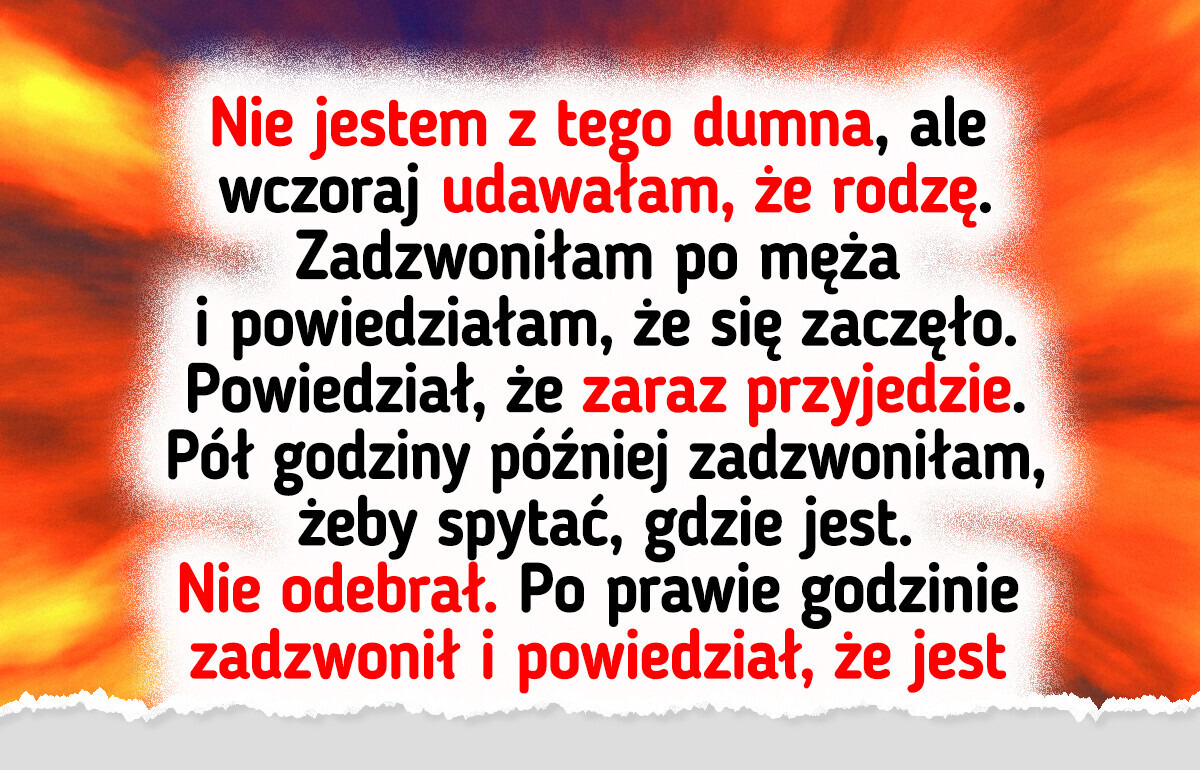Żona udaje poród, żeby sprawdzić swojego męża, a on zmyka do swojej mamusi