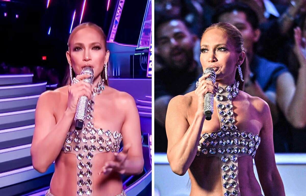 Jennifer Lopez na scenie ubrana w same diamenty. Opinie fanów są podzielone