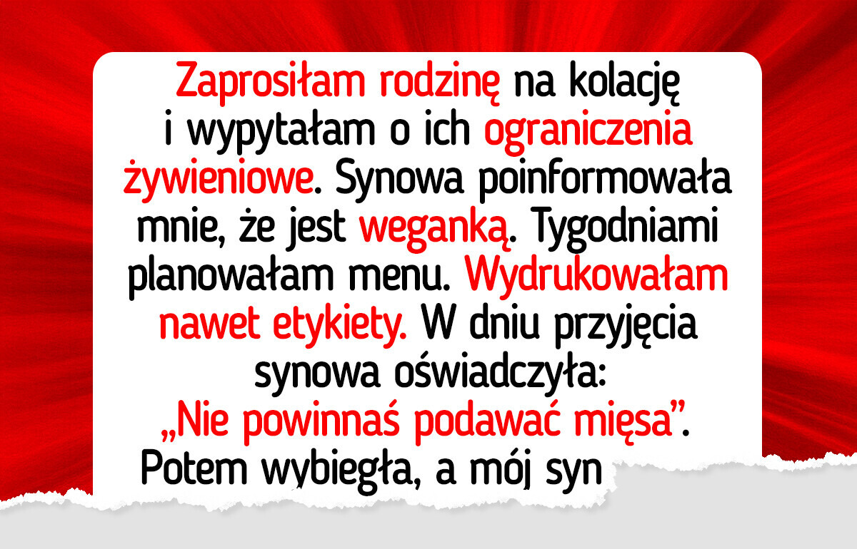 Odmówiłam spełnienia żądań mojej synowej-weganki. W moim domu mięso nie zniknie