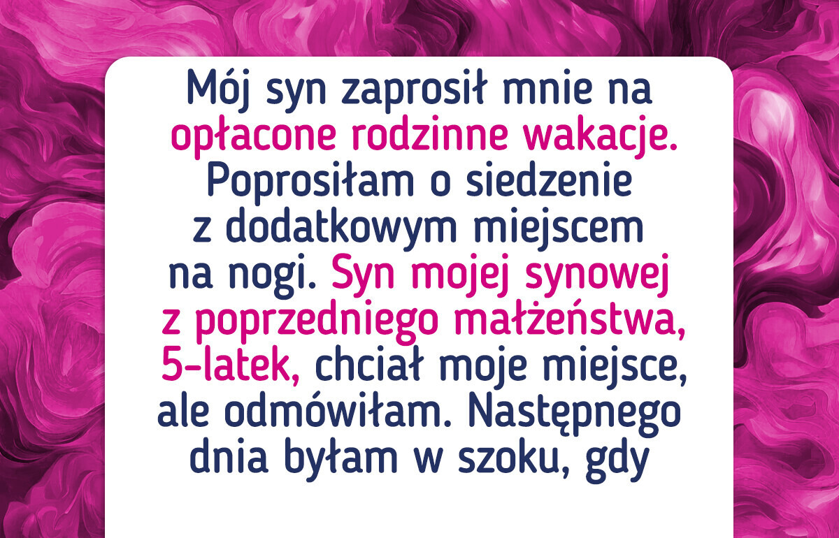 Nie ustąpiłam miejsca rozpieszczonemu dziecku synowej. Nie spodziewałam się konsekwencji