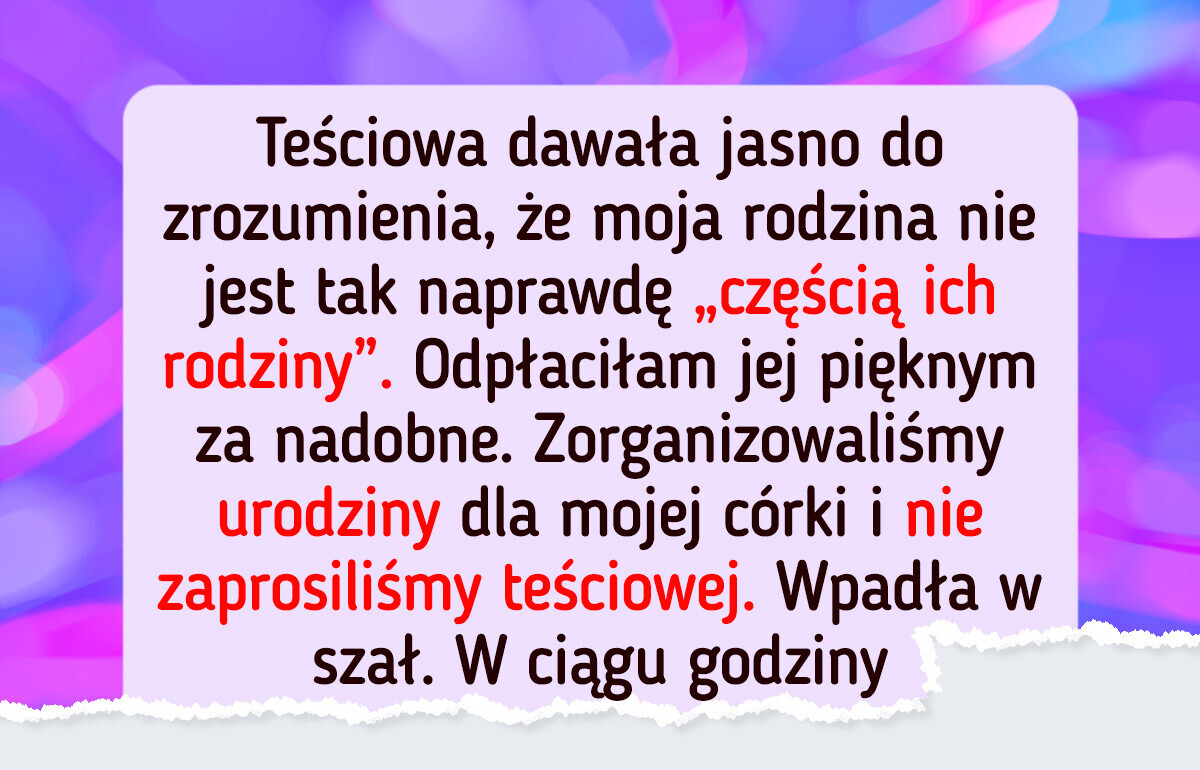 ​Teściowa nie zapraszała mnie na uroczystości — teraz role się odwróciły