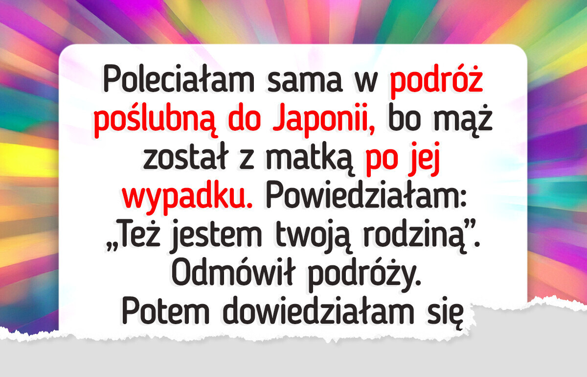 Nie zrezygnuję z miesiąca miodowego przez teściową