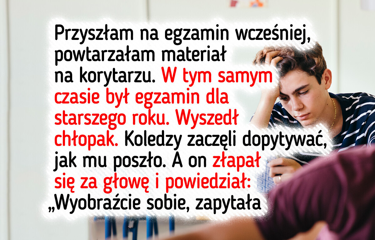 18 studentów, których na egzaminie zaskoczyły nie tylko pytania