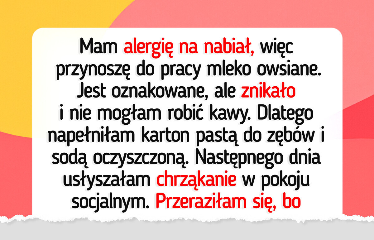 Nie pozwoliłam na kradzież jedzenia w pracy, ale chyba poszłam o krok za daleko Nie pozwoliłam na kradzież jedzenia w pracy, ale chyba poszłam o krok za daleko