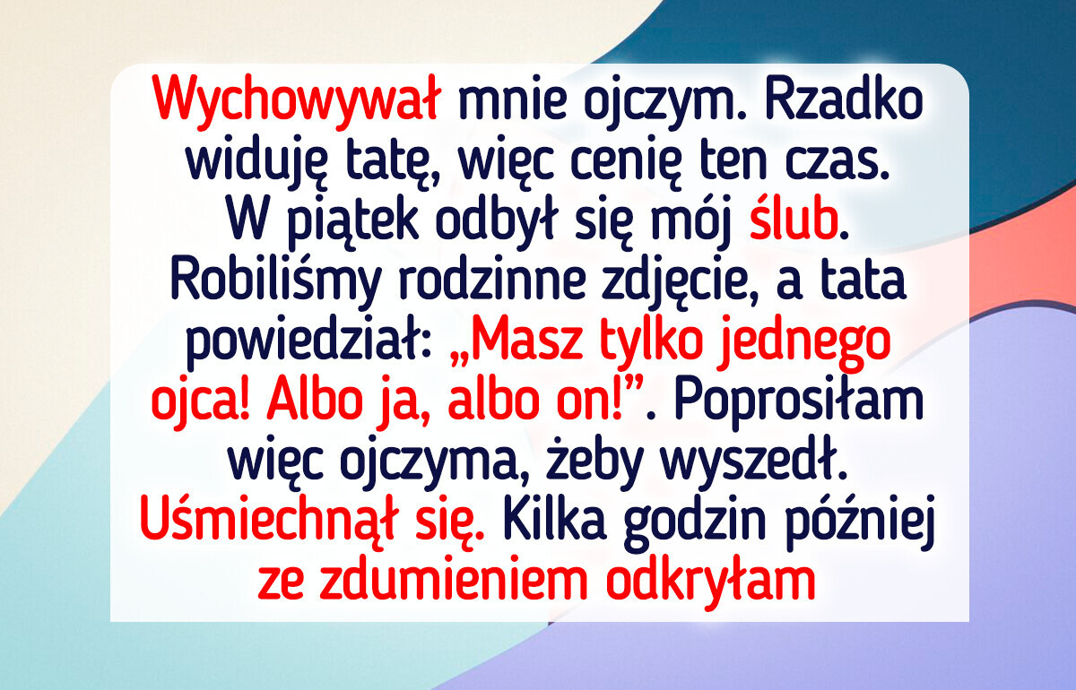 Mój ojczym nie pojawił się na rodzinnym zdjęciu — wolałam zadbać o komfort mojego taty