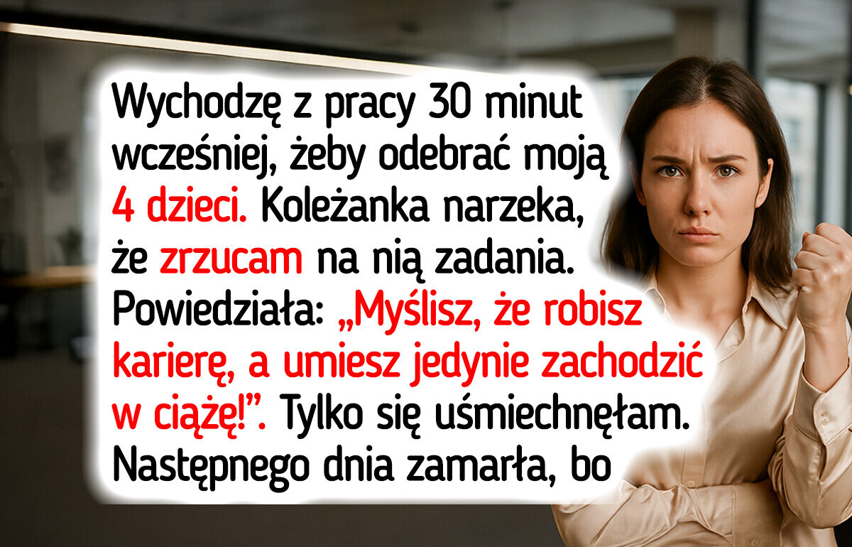 Zgłosiłam do HR bezdzietną koleżankę z pracy, która upokarzała mnie za bycie matką Zgłosiłam do HR bezdzietną koleżankę z pracy, która upokarzała mnie za bycie matką