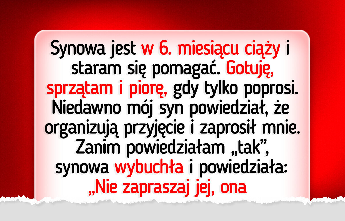Nie będę traktowała synowej jak księżniczki tylko dlatego, że jest w ciąży