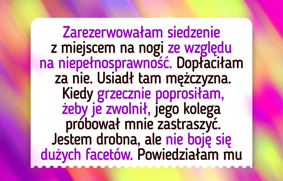 Chciał ukraść moje miejsce, ale szybko tego pożałował