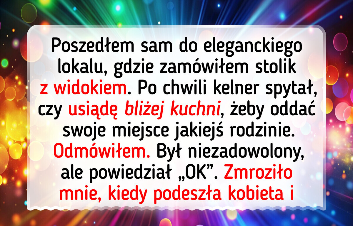 Nie przesiadłem się w restauracji — to MÓJ stolik Nie przesiadłem się w restauracji — to MÓJ stolik