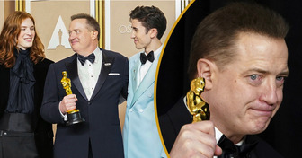 Brendan Fraser uronił łzy radości, odbierając swojego pierwszego Oscara wśród najbliższych