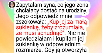 Kupiłam synowej sukienkę w odpowiednim rozmiarze. Syn wpadł w szał