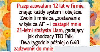 Zastąpiona młodszym stażystą — szybka lekcja karmy